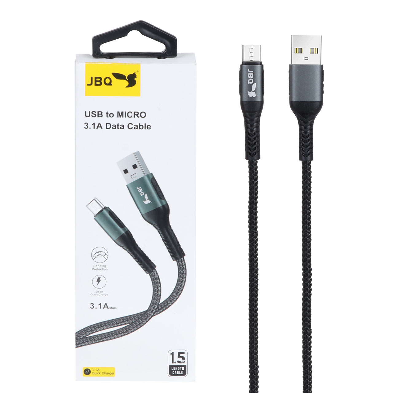کابل شارژ 1.5 متری فست اندروید JBQ مدل DT-01 - مشکی (گارانتی یکساله رصاصی)